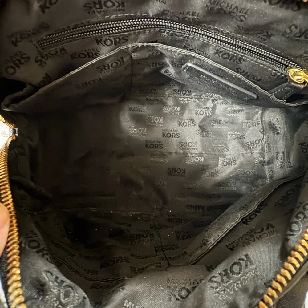 Michael Kors Black Satchel with Gold Accents